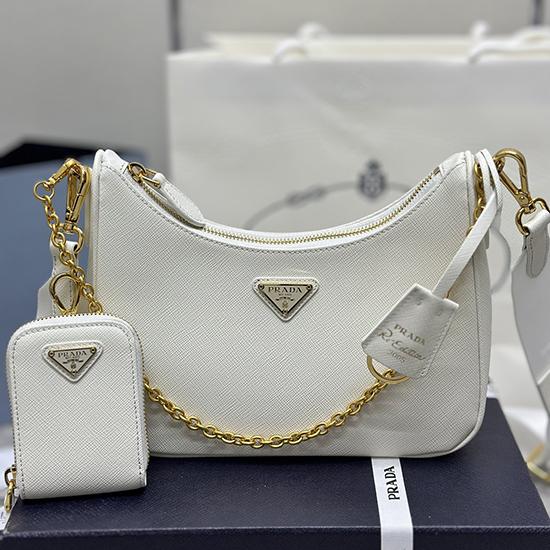 Prada Re-Edition 2005 Saffiano leather bag White 1BH204