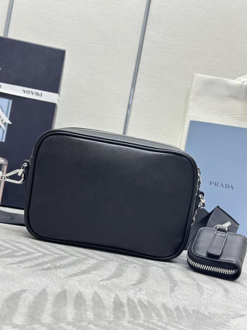 Prada Saffiano leather shoulder bag Black 2VH170