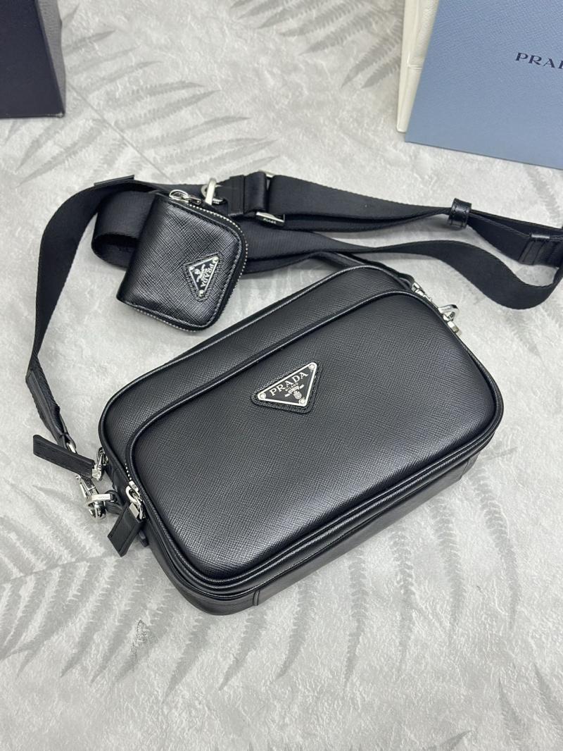 Prada Saffiano leather shoulder bag Black 2VH170