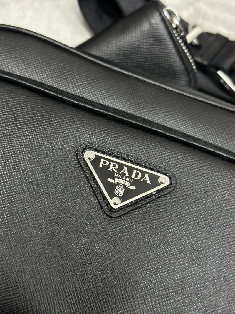 Prada Saffiano leather shoulder bag Black 2VH170