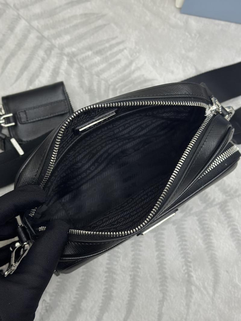 Prada Saffiano leather shoulder bag Black 2VH170