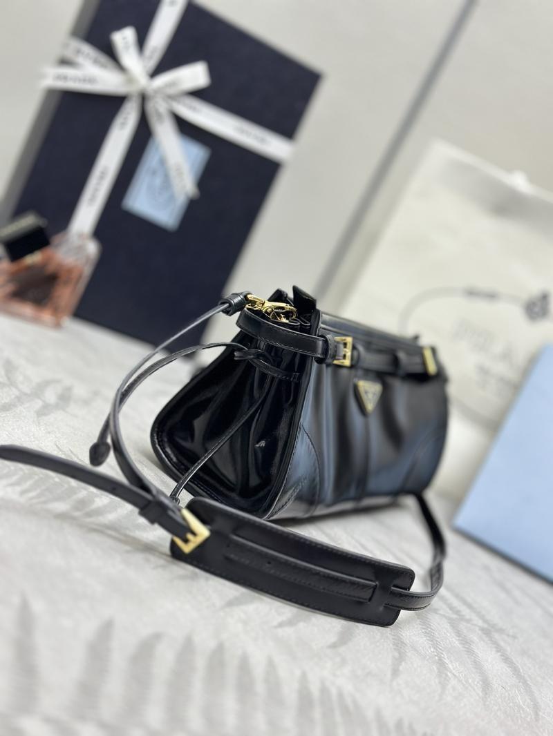 Prada Small leather shoulder bag Black 1BH215