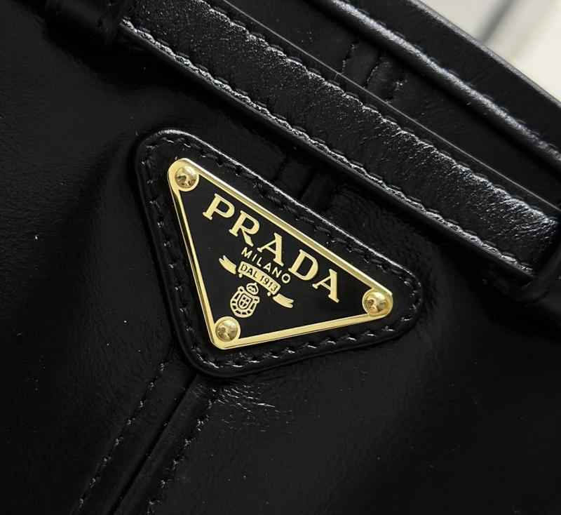 Prada Small leather shoulder bag Black 1BH215