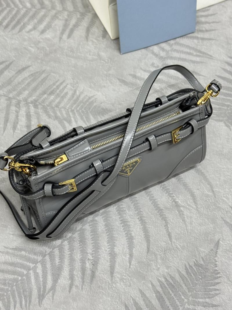 Prada Small leather shoulder bag Grey 1BH215