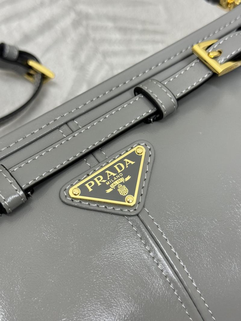 Prada Small leather shoulder bag Grey 1BH215