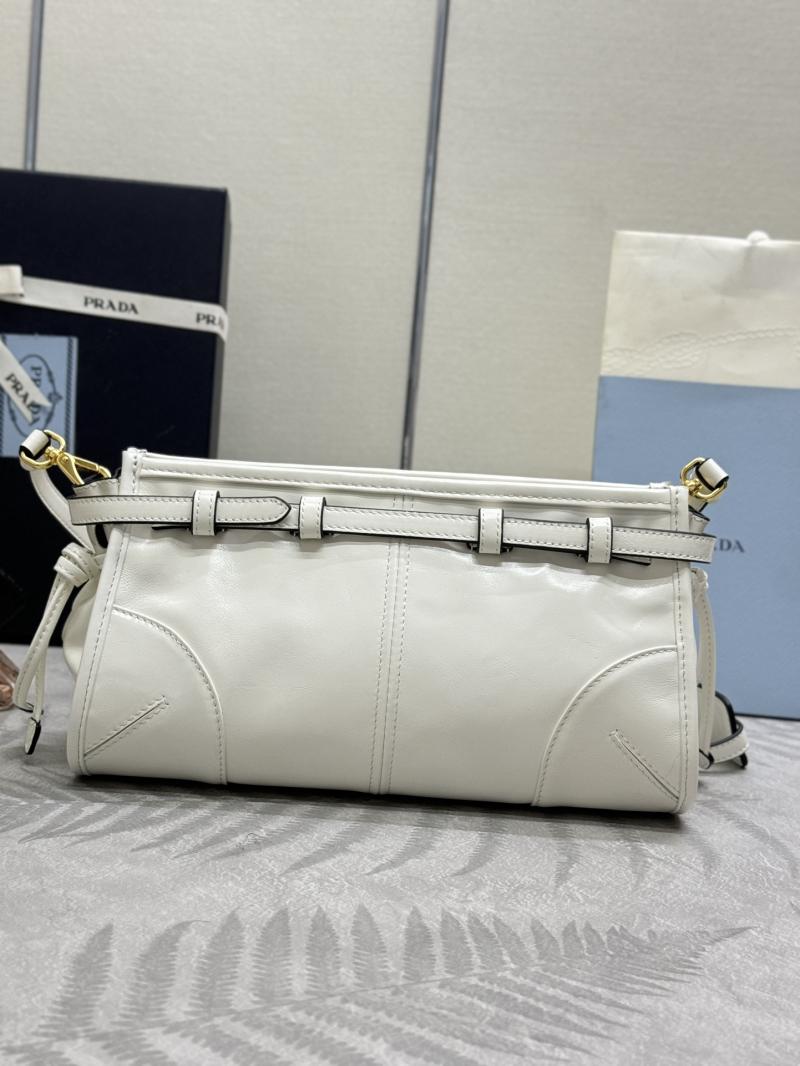 Prada Small leather shoulder bag White 1BH215