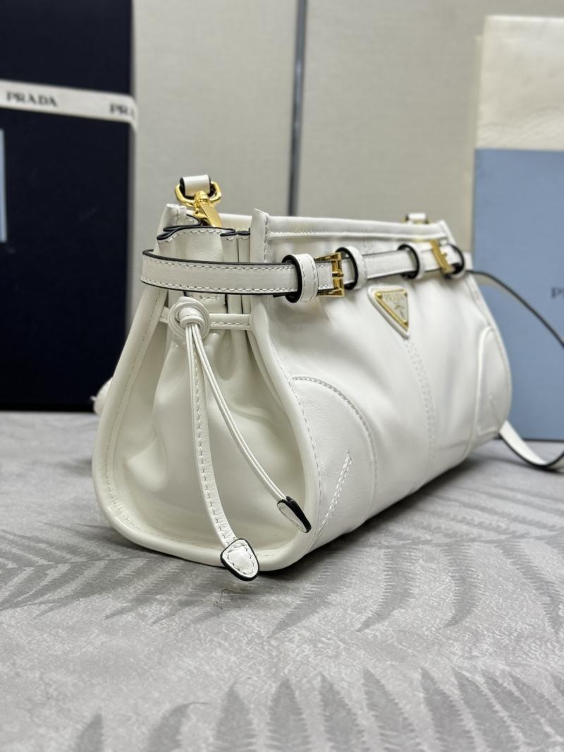 Prada Small leather shoulder bag White 1BH215