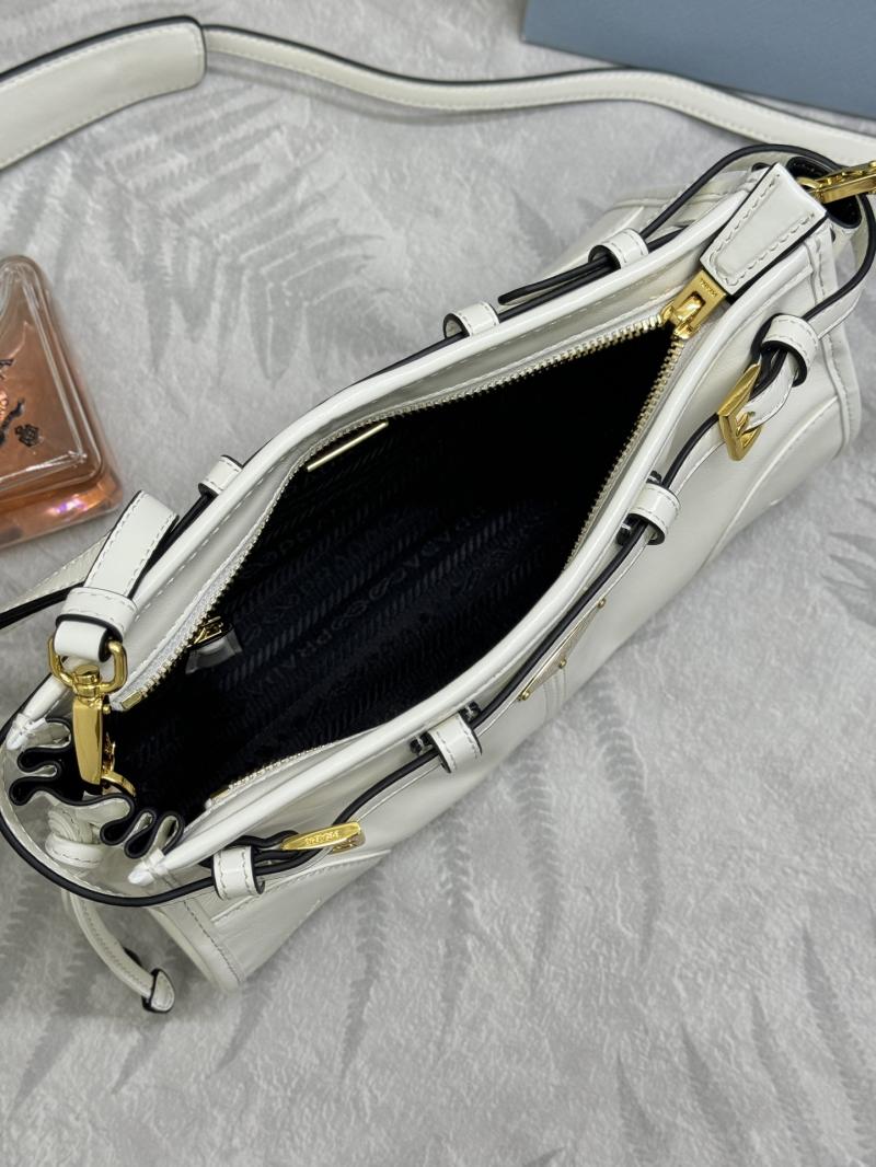 Prada Small leather shoulder bag White 1BH215