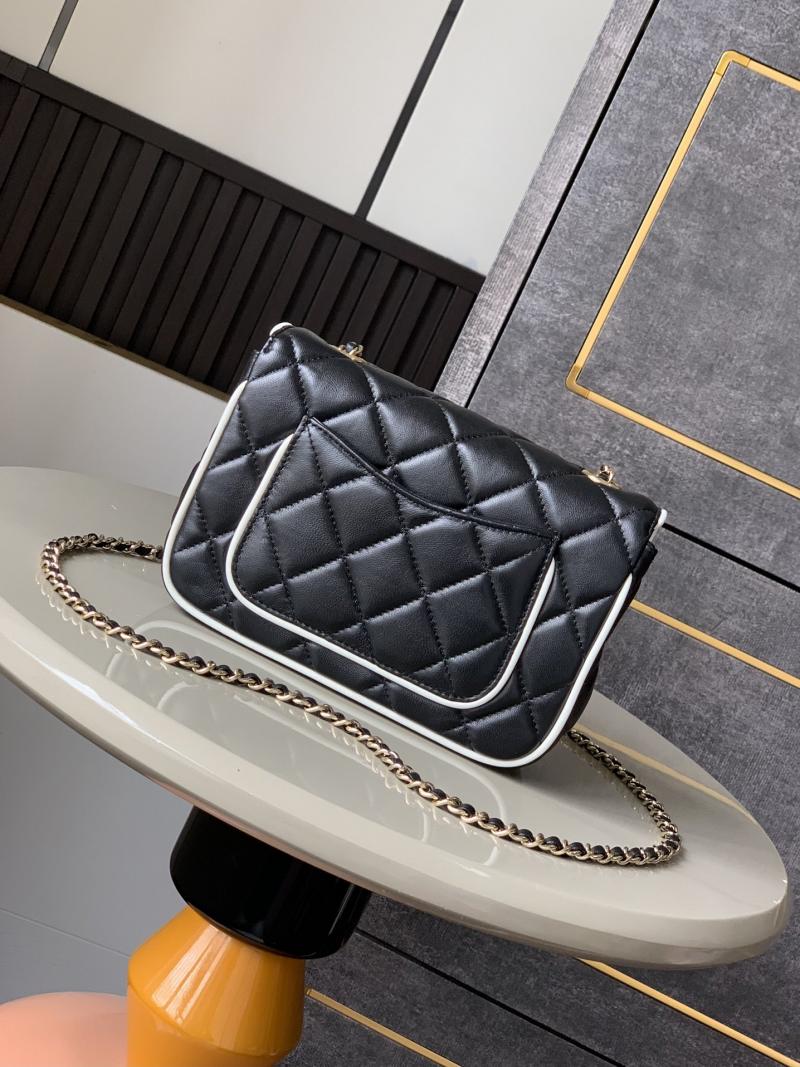 Small Chanel Lambskin Flap Bag Black AS5149