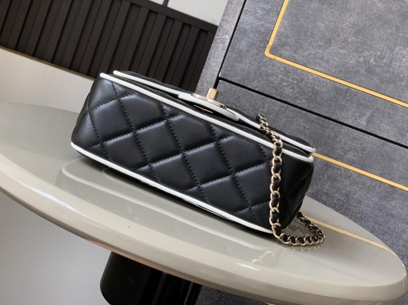 Small Chanel Lambskin Flap Bag Black AS5149