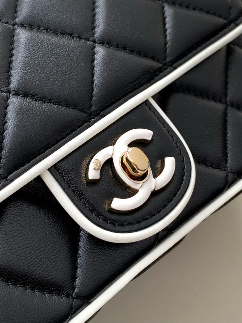 Small Chanel Lambskin Flap Bag Black AS5149