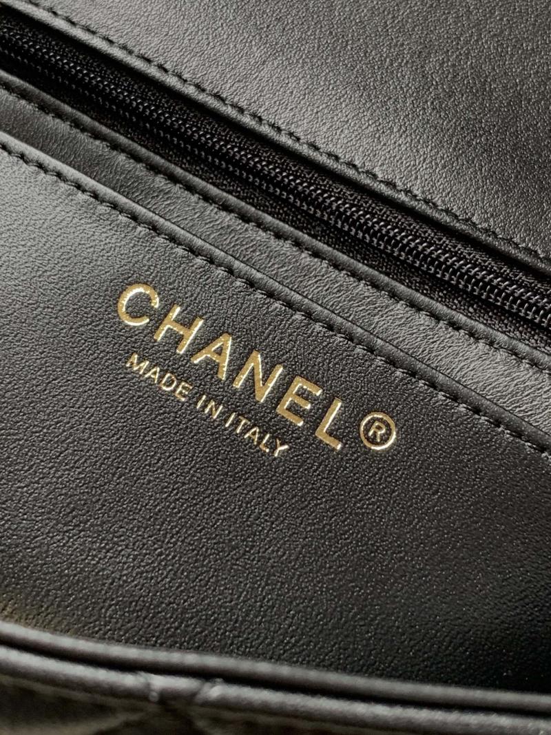 Small Chanel Lambskin Flap Bag Black AS5149