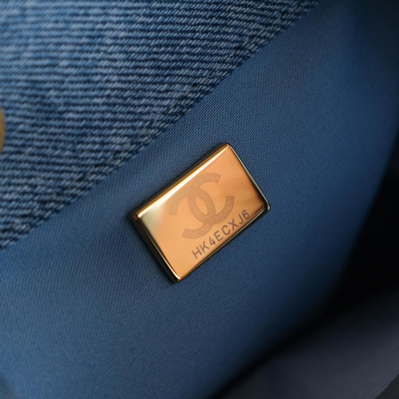 Chanel Denim 25 Small Handbag Blue AS5293