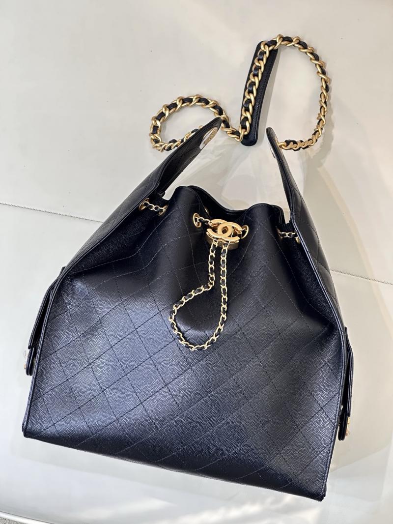 Chanel Grained Calfskin 25 Medium Handbag Black AS5311