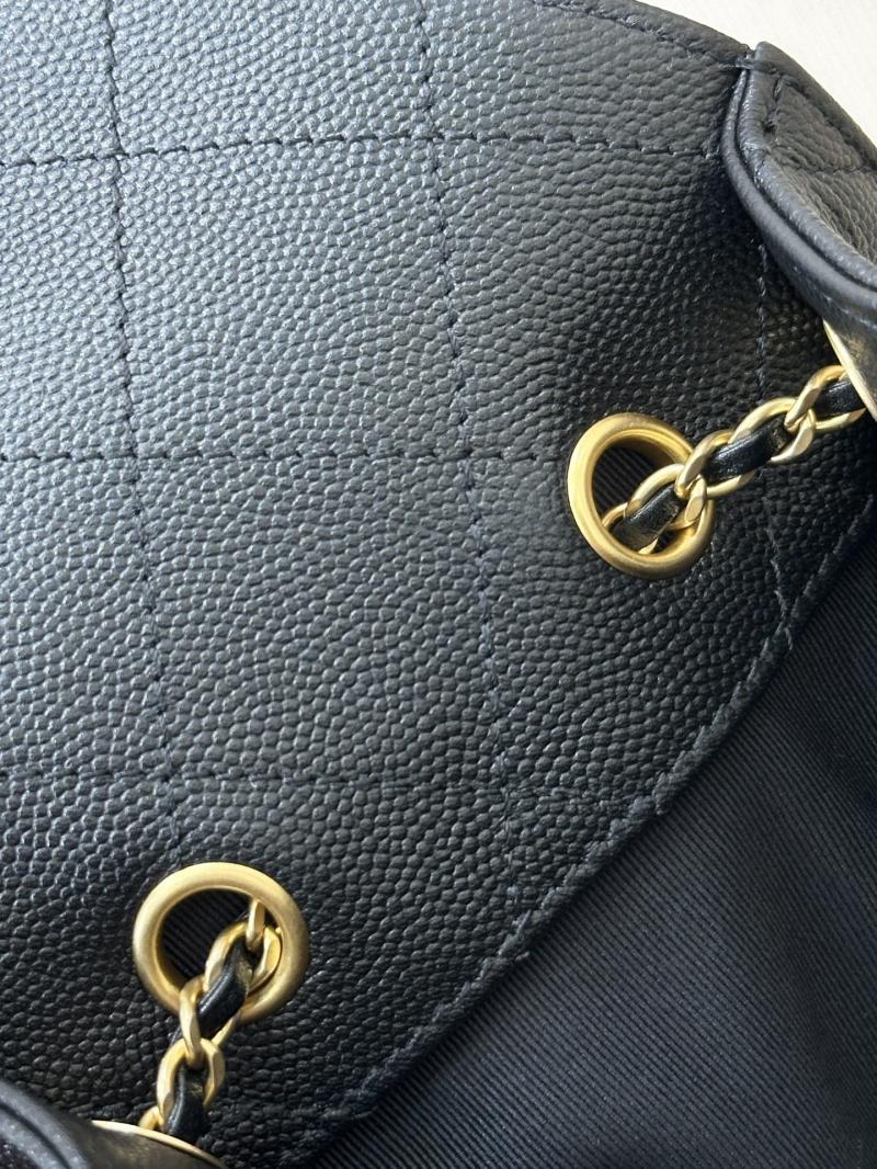 Chanel Grained Calfskin 25 Medium Handbag Black AS5311