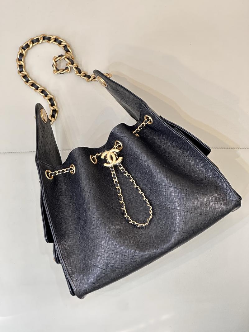 Chanel Grained Calfskin 25 Small Handbag Black AS5293