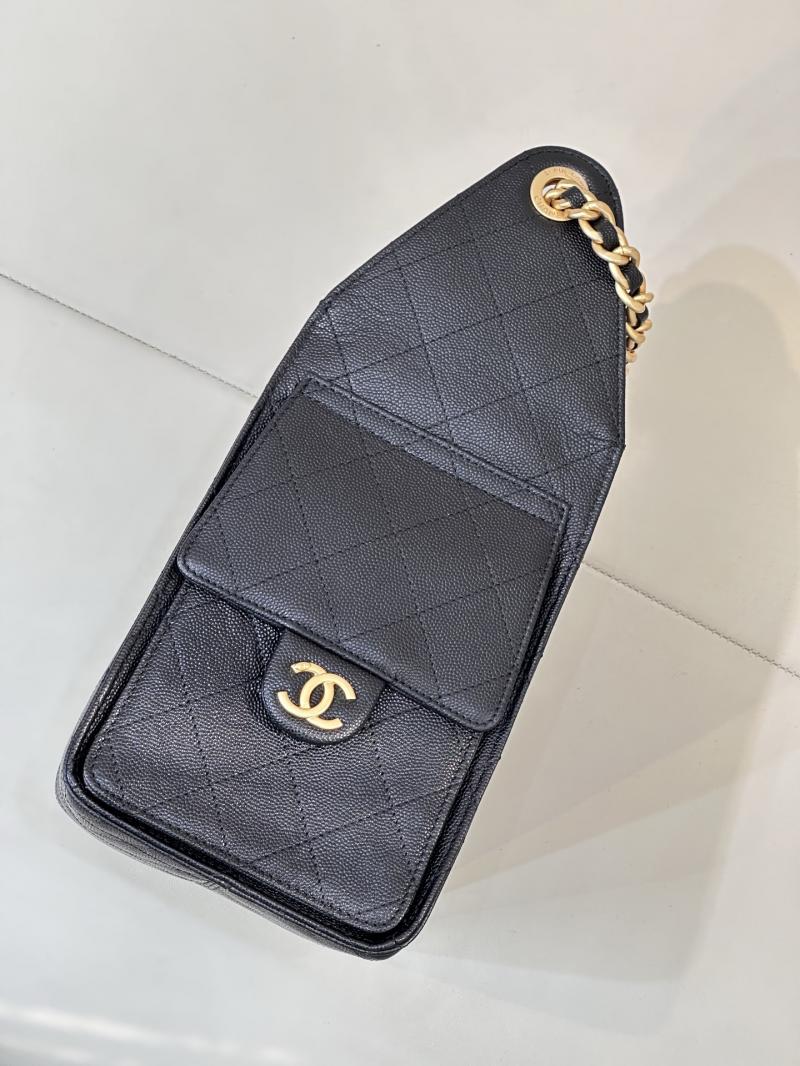 Chanel Grained Calfskin 25 Small Handbag Black AS5293