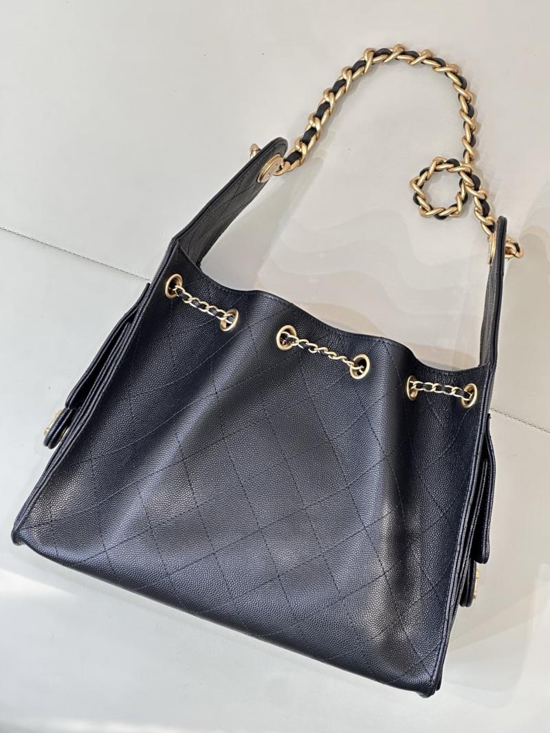 Chanel Grained Calfskin 25 Small Handbag Black AS5293