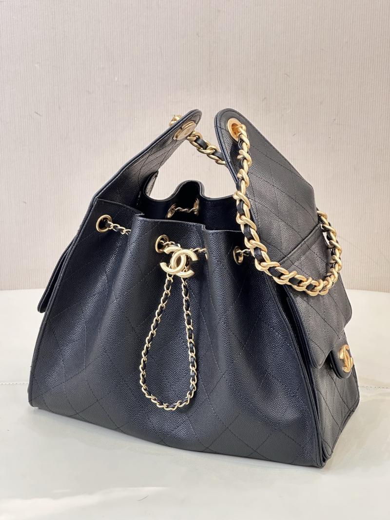Chanel Grained Calfskin 25 Small Handbag Black AS5293