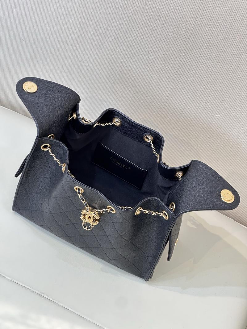 Chanel Grained Calfskin 25 Small Handbag Black AS5293