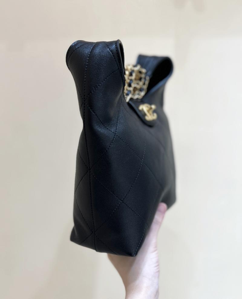 Chanel Lambskin Hobo Bag Black AS5403