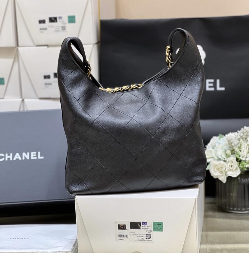 Chanel Lambskin Hobo Bag Black AS5403