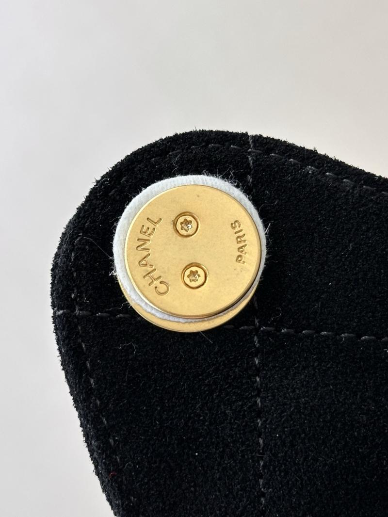 Chanel Suede 25 Medium Handbag Black AS5311