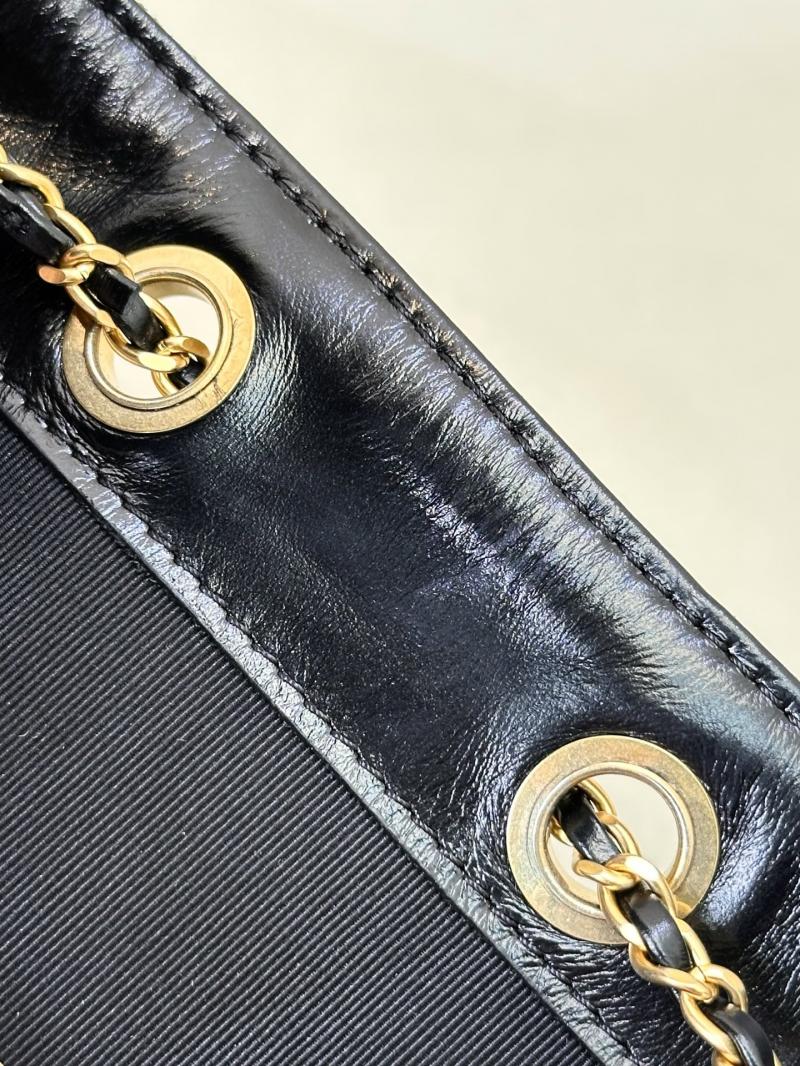Chanel Suede 25 Medium Handbag Black AS5311