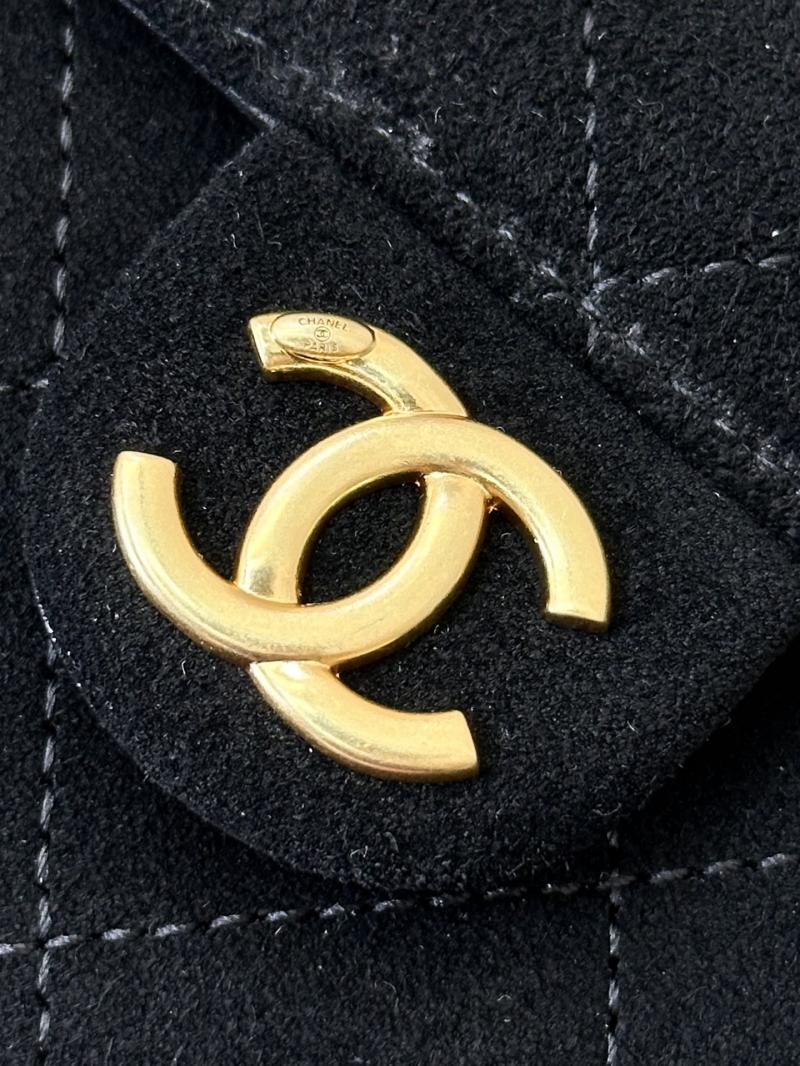 Chanel Suede 25 Small Handbag Black AS2593