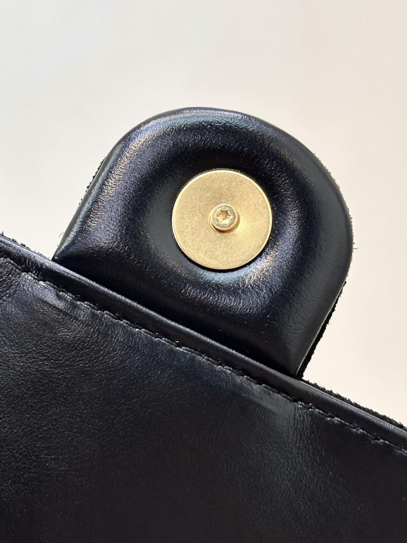 Chanel Suede 25 Small Handbag Black AS2593