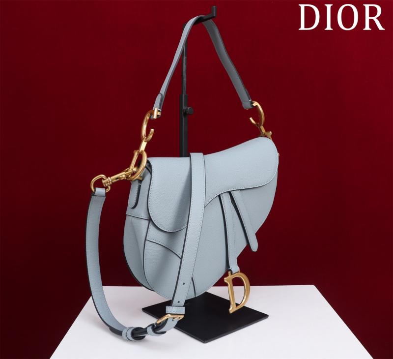 Dior Saddle Bag With Strap Light Blue M0455