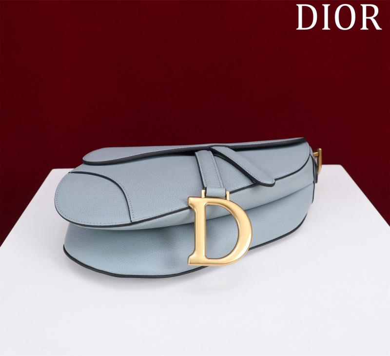 Dior Saddle Bag With Strap Light Blue M0455