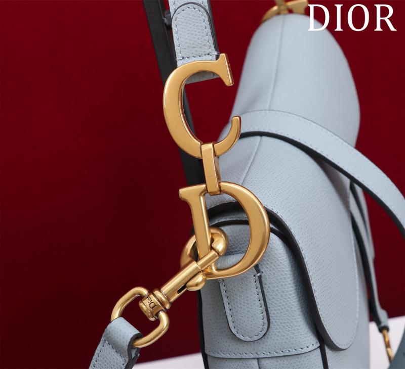 Dior Saddle Bag With Strap Light Blue M0455