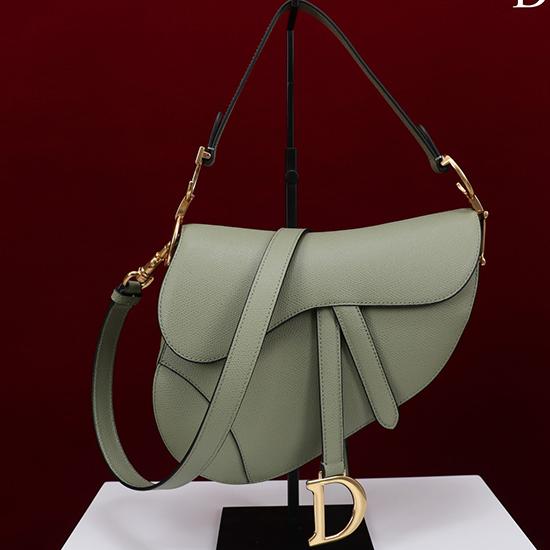 Dior Saddle Bag With Strap Light Green M0455