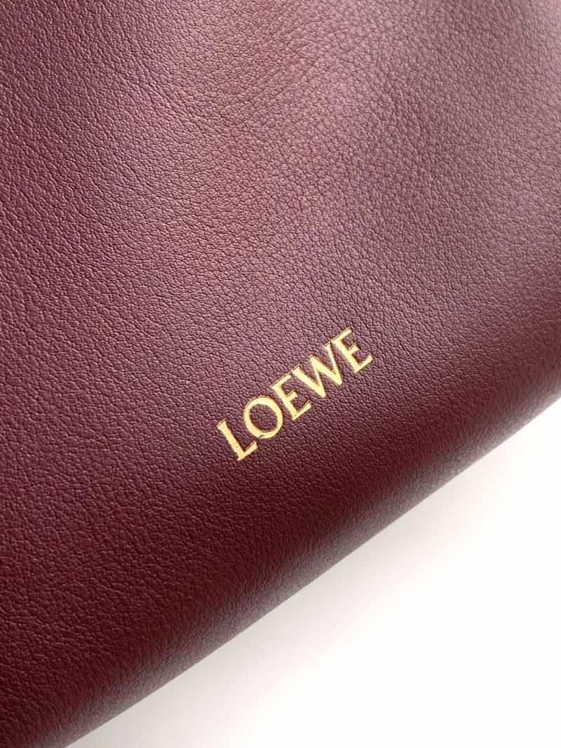Loewe Pebble Pouch Dark Burgundy LE9092