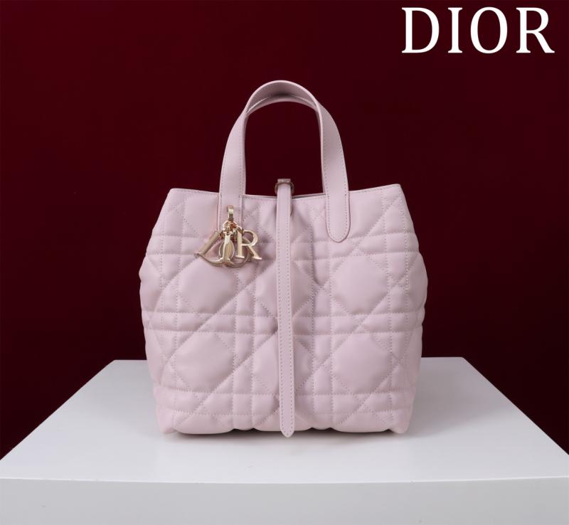 Medium Dior Toujours Vertical Tote Bag Pink M2836