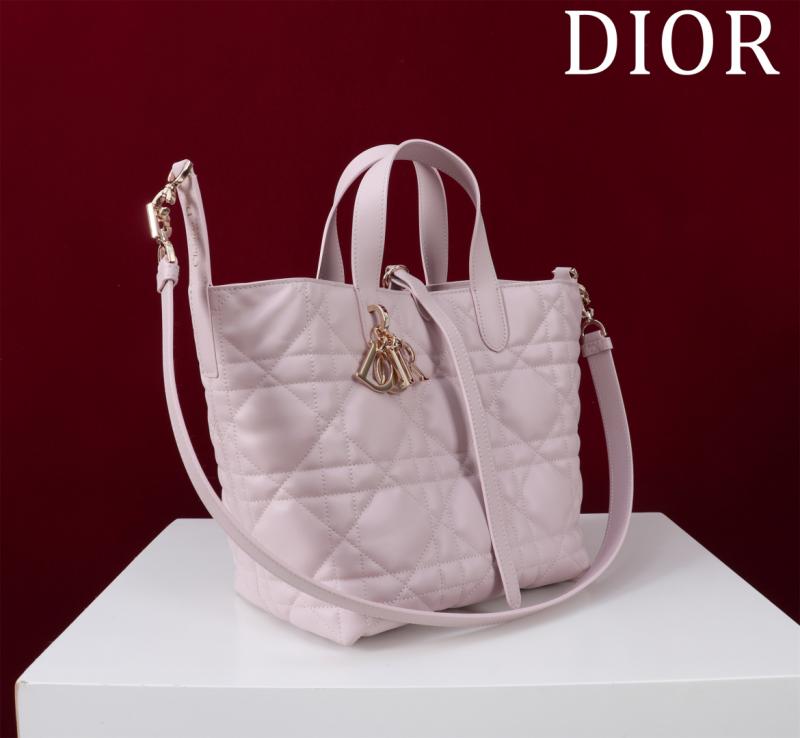 Medium Dior Toujours Vertical Tote Bag Pink M2836