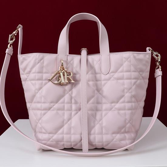 Medium Dior Toujours Vertical Tote Bag Pink M2836