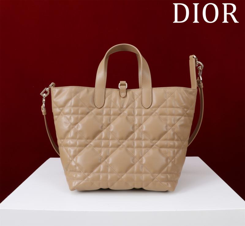Medium Dior Toujours Vertical Tote Bag Tan M2836