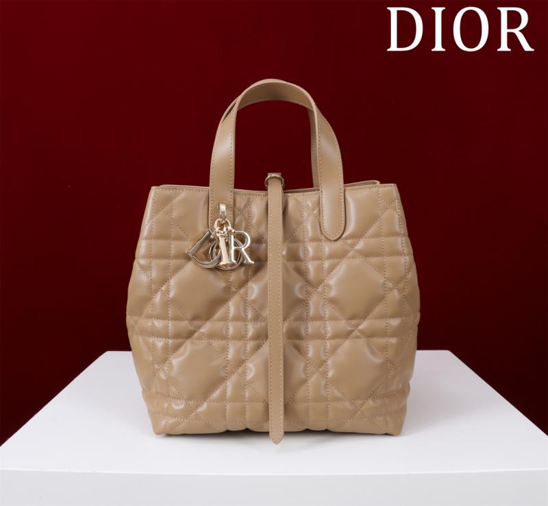 Medium Dior Toujours Vertical Tote Bag Tan M2836