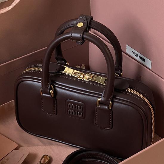 Miu Miu Arcadie leather bag Briarwood 5BB142