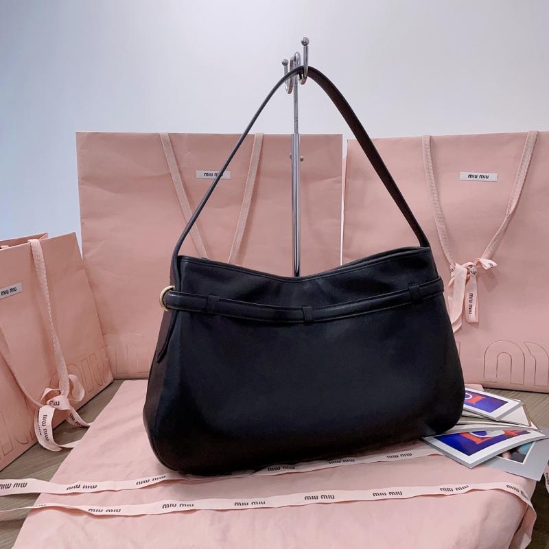 Miu Miu Aventure nappa leather bag Black 5BC181