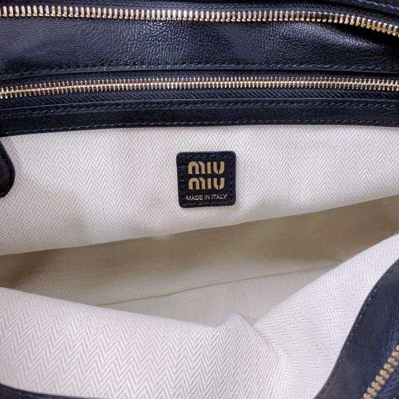 Miu Miu Aventure nappa leather bag Black 5BC181