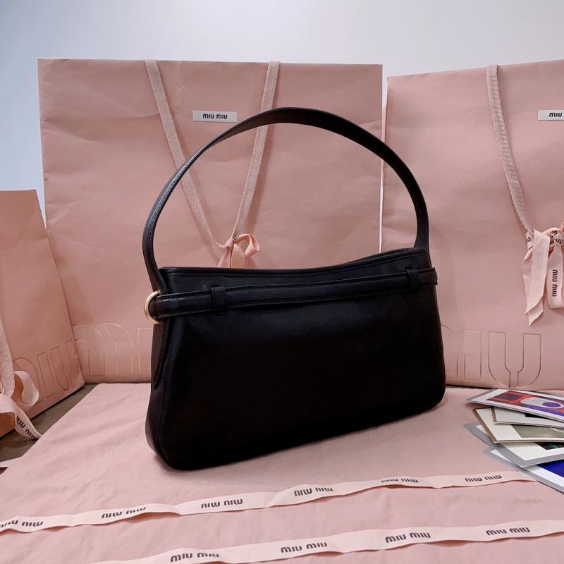 Miu Miu Aventure nappa leather bag Black 5BC182