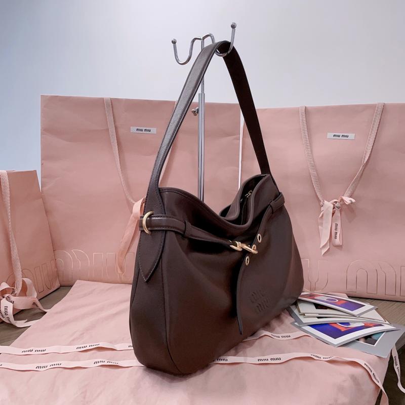 Miu Miu Aventure nappa leather bag Briarwood 5BC181