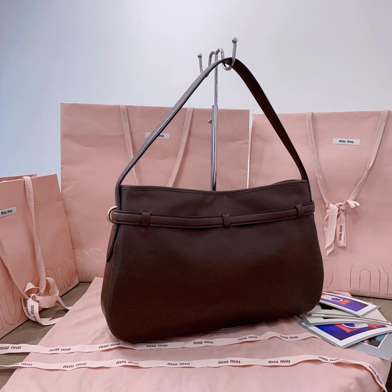 Miu Miu Aventure nappa leather bag Briarwood 5BC181
