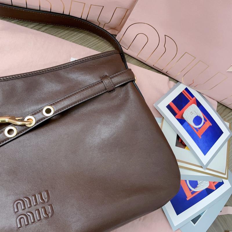 Miu Miu Aventure nappa leather bag Briarwood 5BC181