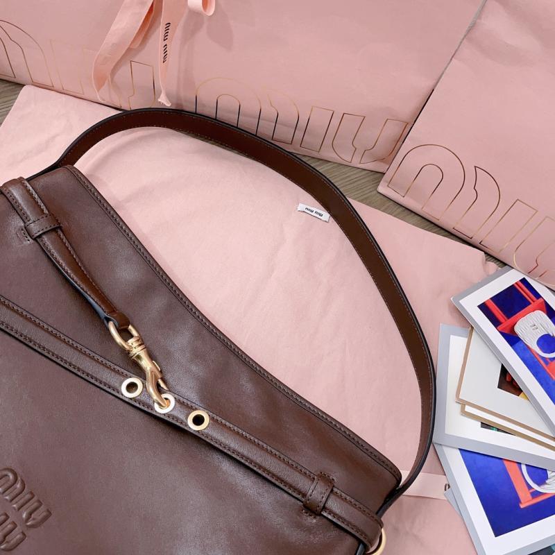 Miu Miu Aventure nappa leather bag Briarwood 5BC181