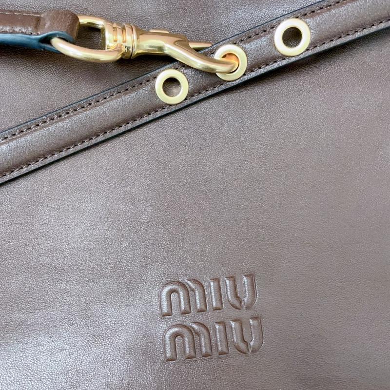 Miu Miu Aventure nappa leather bag Briarwood 5BC181