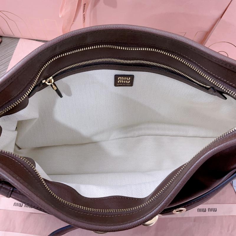 Miu Miu Aventure nappa leather bag Briarwood 5BC181
